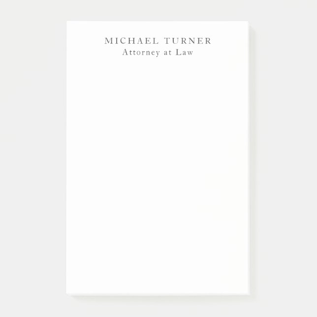  Minimalist Professional Attorney at Law Post-it Notes (Front)