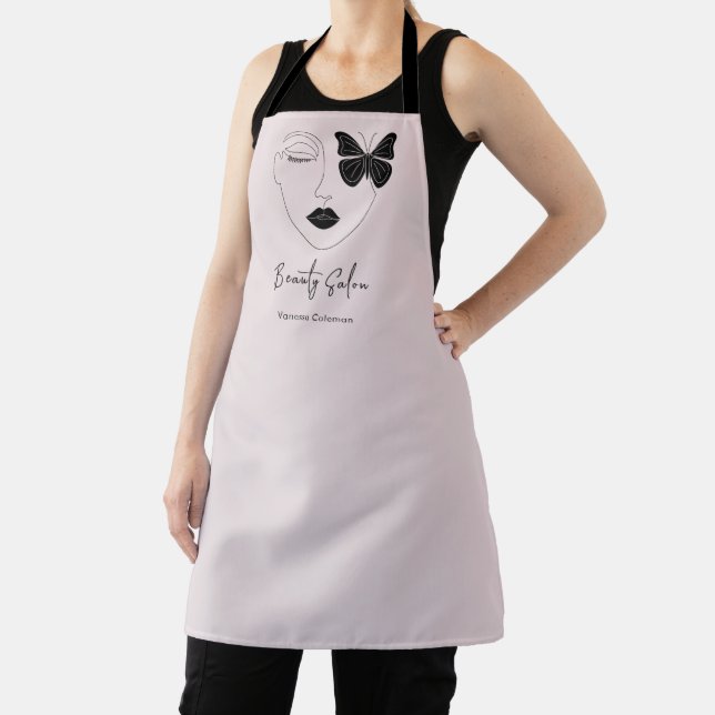 Minimalist Professional Beauty Salon Branding Apron (Insitu)