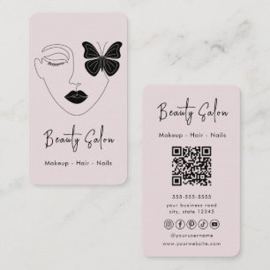Minimalist Professional Beauty Salon Business Card
