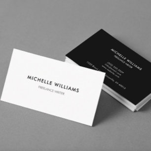 Minimalist Professional Black and White Business Card