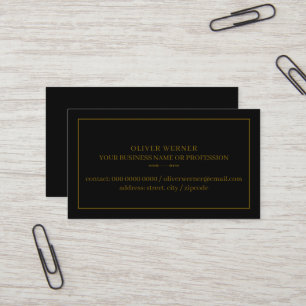 Minimalist Professional Black Business Card