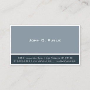 Minimalist Professional Blue Grey Business Card