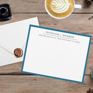 Minimalist Professional Blue Monogrammed Card