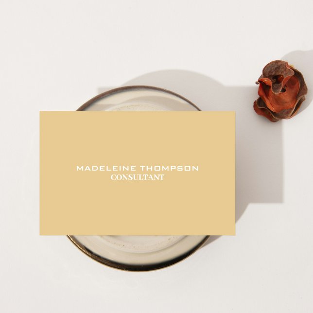 Minimalist Professional Business Card (Minimalist Professional Business Card in Mustard Yellow)