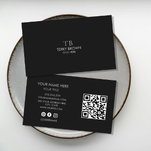 Minimalist Professional Business Card   Modern Cle