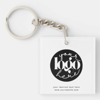 Minimalist Professional Business Custom Logo Key Ring