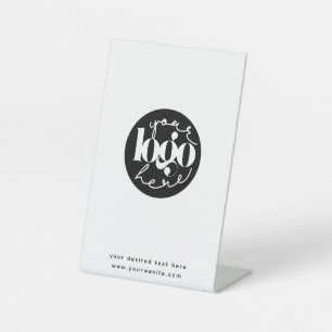 Minimalist Professional Business Custom Logo Pedestal Sign