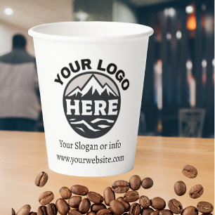 Minimalist Professional Business Logo Paper Cups 