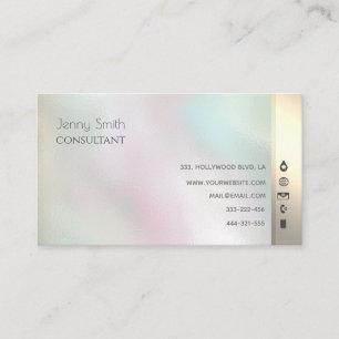 Minimalist  professional communication icons gold business card