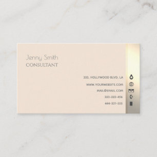 Minimalist  professional communication icons gold business card