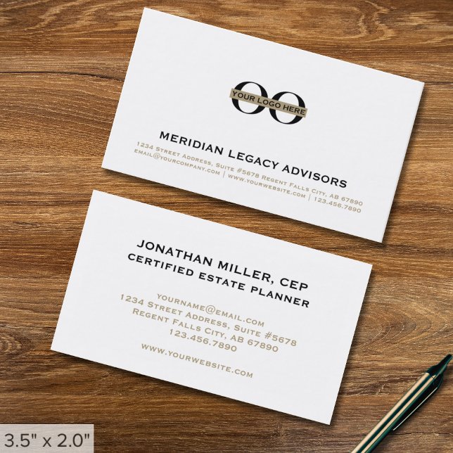 Minimalist Professional Company Logo Business Card (Creator Uploaded)