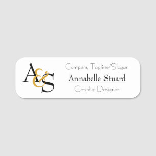 Minimalist Professional Company Name Tag