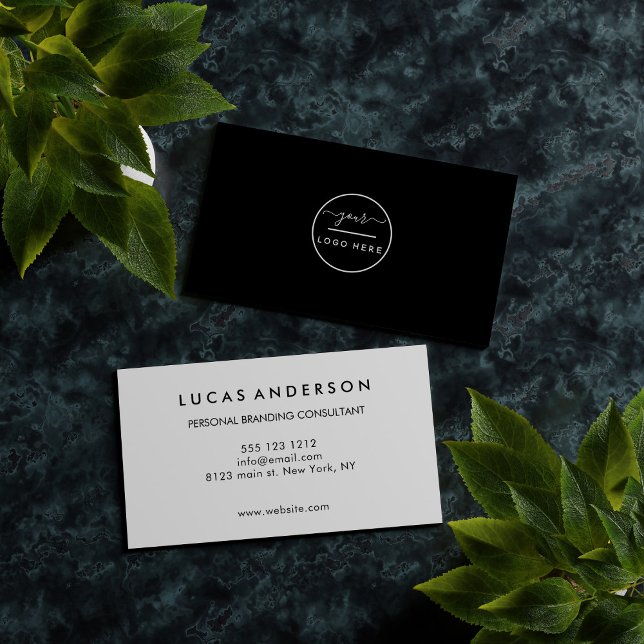 Minimalist Professional Corporate Black And Blush  Business Card (Creator Uploaded)
