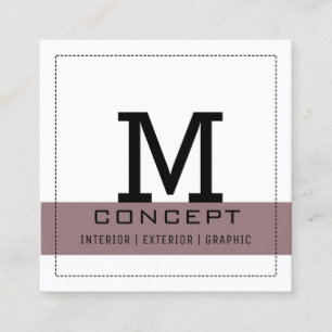 Minimalist Professional Elegant Bazaar White Square Business Card