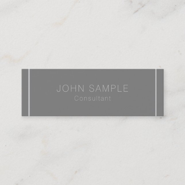 Minimalist Professional Elegant Colours Monogram Mini Business Card (Front)