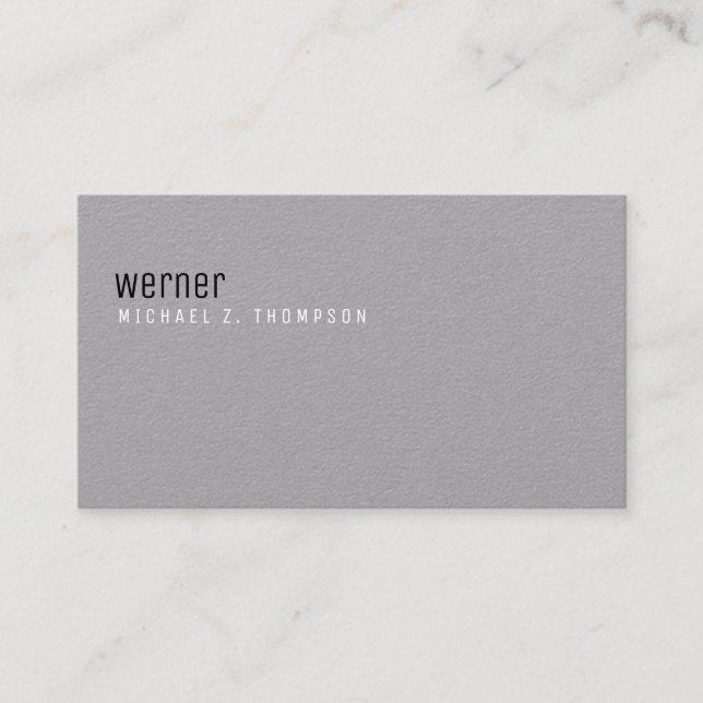 minimalist professional elegant simple grey business card (Front)