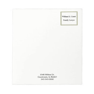 Minimalist Professional Gold Frame Business Notepad