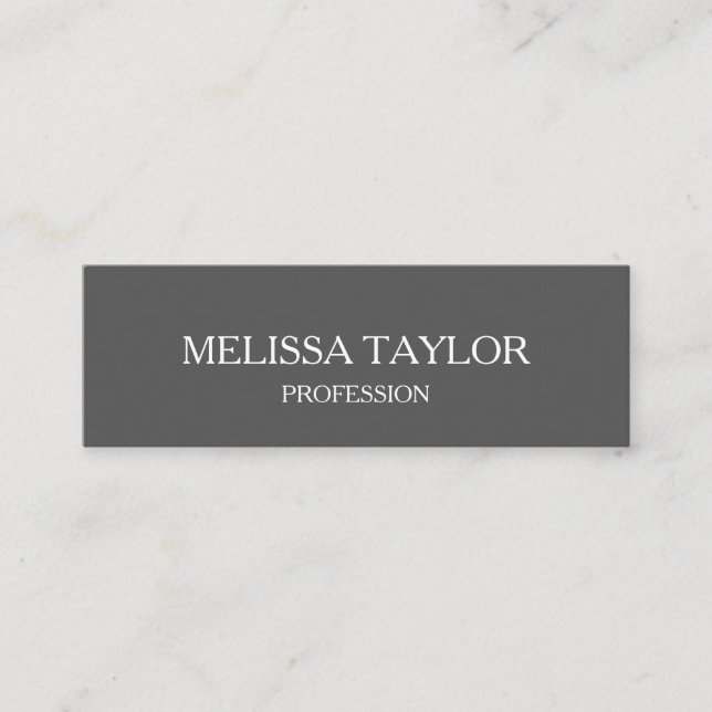 Minimalist professional grey business card (Front)
