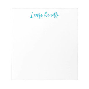 Minimalist Professional Handwrite Plain Name Title Notepad