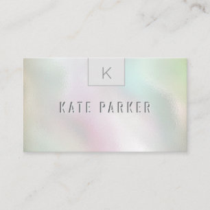 Minimalist professional holographic monogram business card