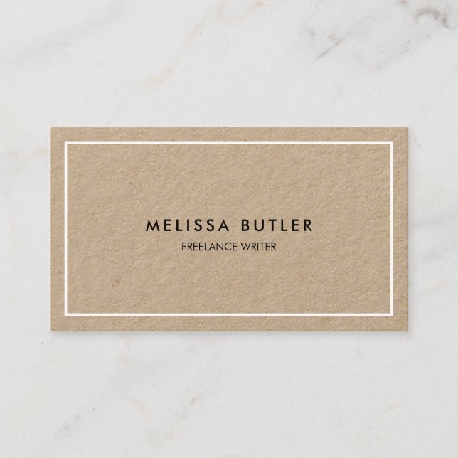 Minimalist Professional Kraft Business Card (Front)