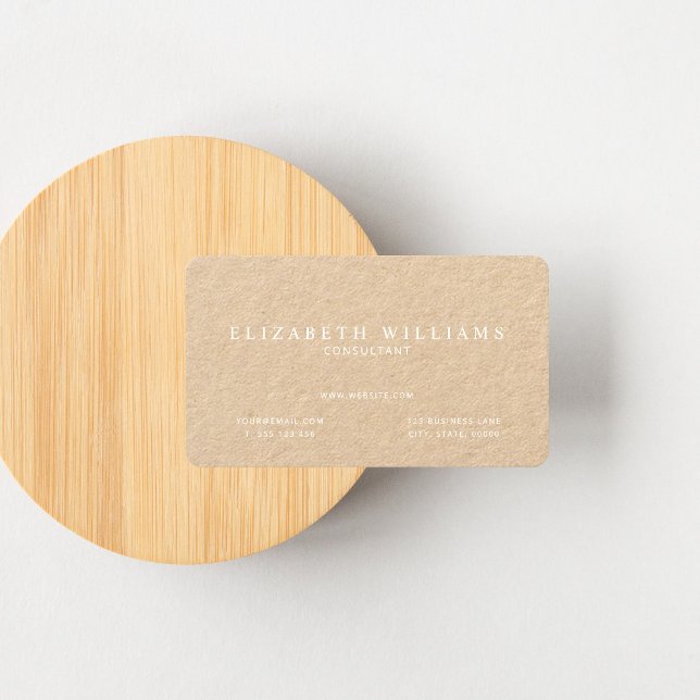 Minimalist Professional Kraft Business Card (Creator Uploaded)
