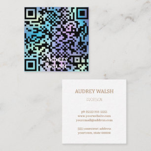 Minimalist Professional Logo QR Square Business Card