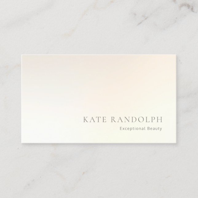Minimalist Professional Luminous Yellow Gold Business Card (Front)