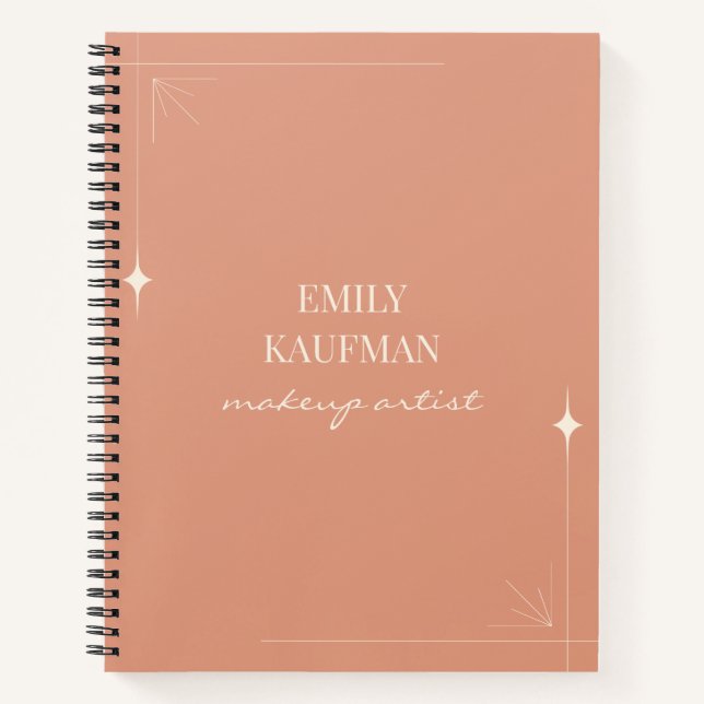 Minimalist Professional Makeup Artist Business Notebook (Front)