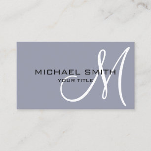 Minimalist Professional Manatee Monogram Business Card