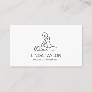 Minimalist Professional Massage Therapist Busines Business Card