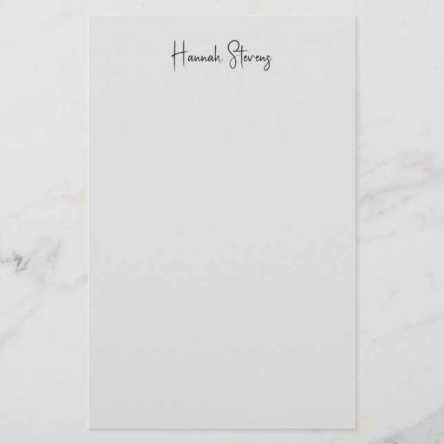 Minimalist Professional Modern Calligraphy Stationery (Front)