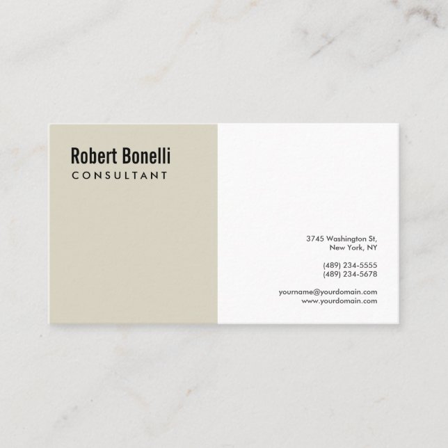 Minimalist Professional Modern Custom Business Card (Front)