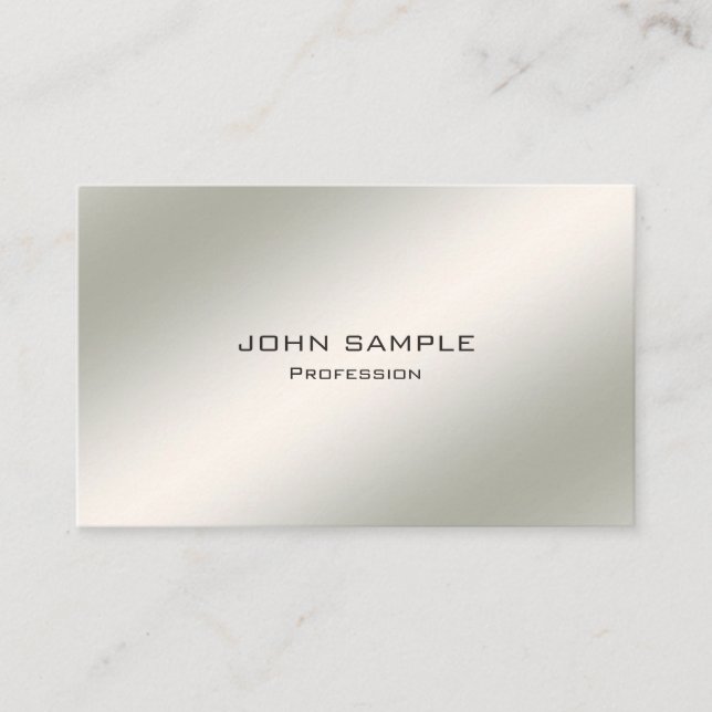 Minimalist Professional Modern Elegant Simple Business Card (Front)