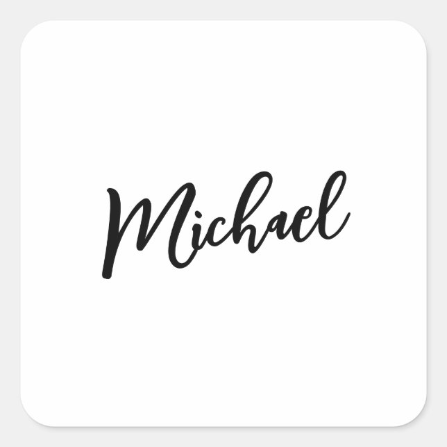 Minimalist Professional Modern Elegant Square Sticker (Front)