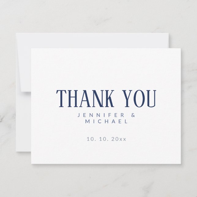 Minimalist Professional Modern Elegant Thank You Card (Front)