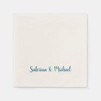 Minimalist Professional Modern Plain Blue & Ecru