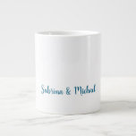 Minimalist Professional Modern Plain Blue White Large Coffee Mug<br><div class="desc">Ekegant Trendy Templates For All Personal Needs.</div>