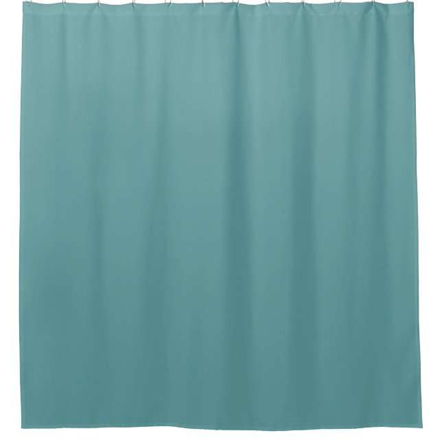 Minimalist Professional Modern Plain Cadet Blue Shower Curtain (Front)