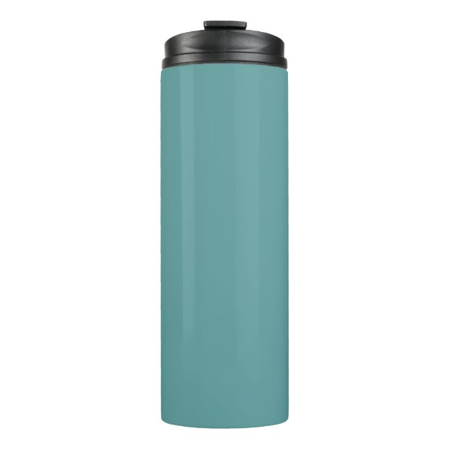 Minimalist Professional Modern Plain Cadet Blue Thermal Tumbler (Front)
