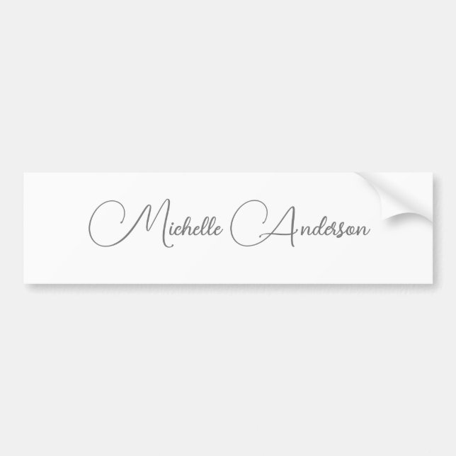 Minimalist Professional Modern Plain Name Bumper Sticker (Front)