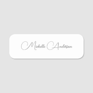 Minimalist Professional Modern Plain Name Tag