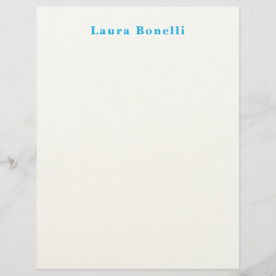 Minimalist Professional Modern Plain Name Title Custom Letterhead