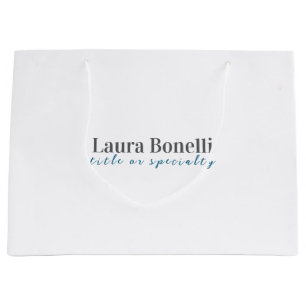 Minimalist Professional Modern Plain Name Title Large Gift Bag