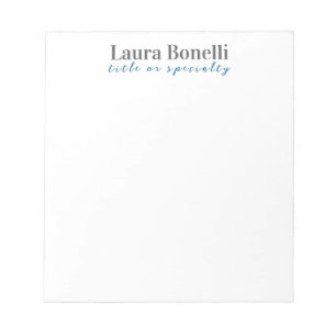 Minimalist Professional Modern Plain Name Title Notepad
