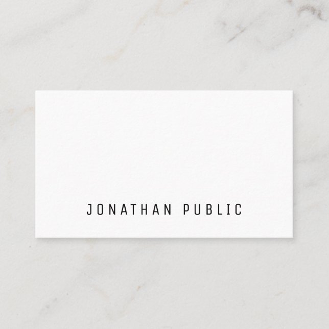 Minimalist Professional Modern Template Elegant Business Card (Front)