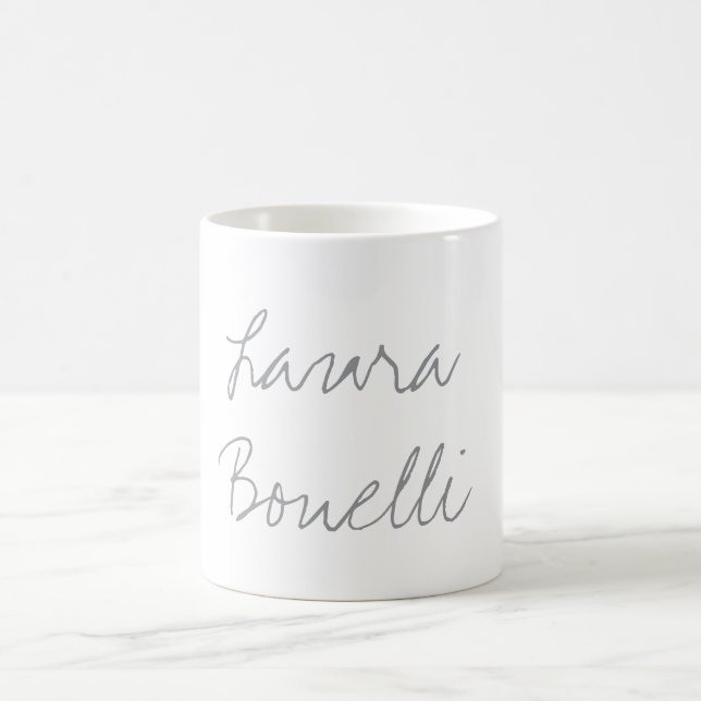 Minimalist Professional Modern Your Name Coffee Mug (Center)