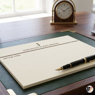 Minimalist Professional Monogram "From the Desk of Notepad