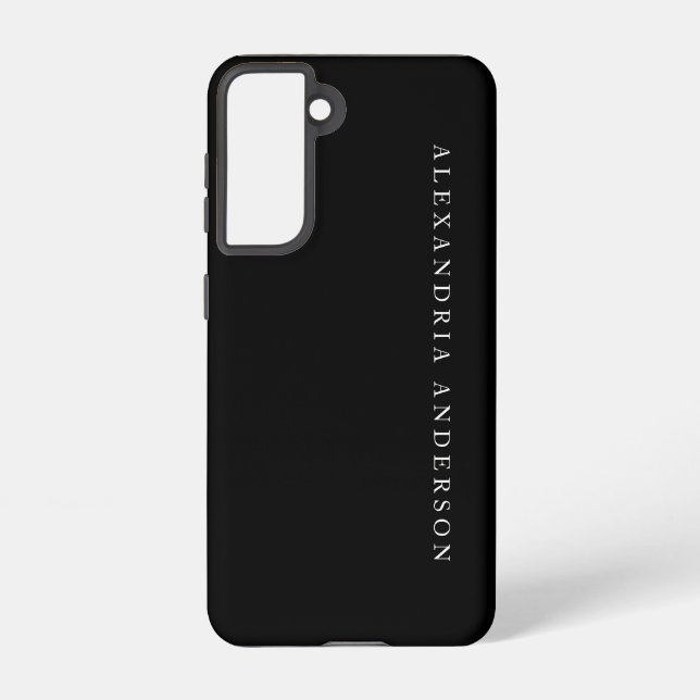 Minimalist Professional Name Black Samsung Galaxy S21 Case (Back)