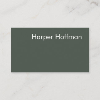 Minimalist Professional Navy Green Business Card